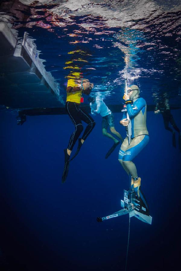 Bonaire. DeepSea Challenge 2016. Carolina Schrappe. VWT start.