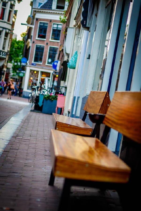 Streets of Amsterdam. Benches.